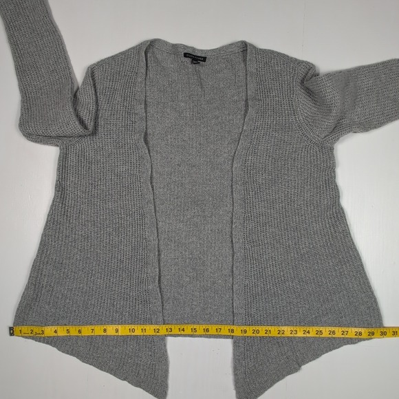 Eileen Fisher 100% Cashmere Grey Open Front Cardigan Sweater Medium Italian Yarn - Picture 4 of 8